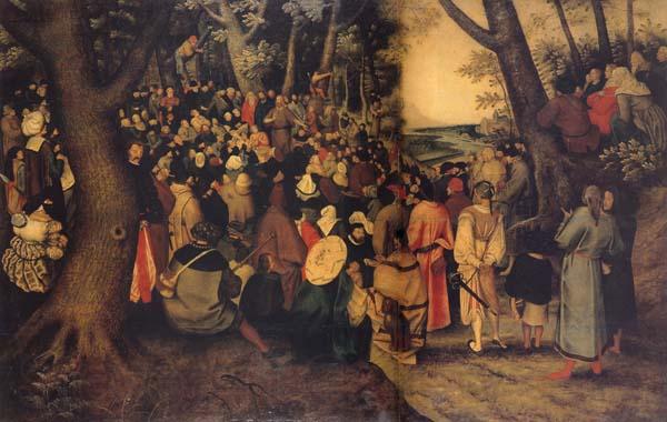 BRUEGHEL, Pieter the Younger The Testimony of John the Baptist Norge oil painting art